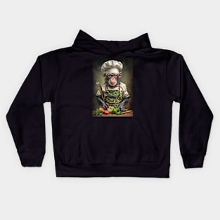 Chimpanzee Chef in the Kitchen Card Kids Hoodie